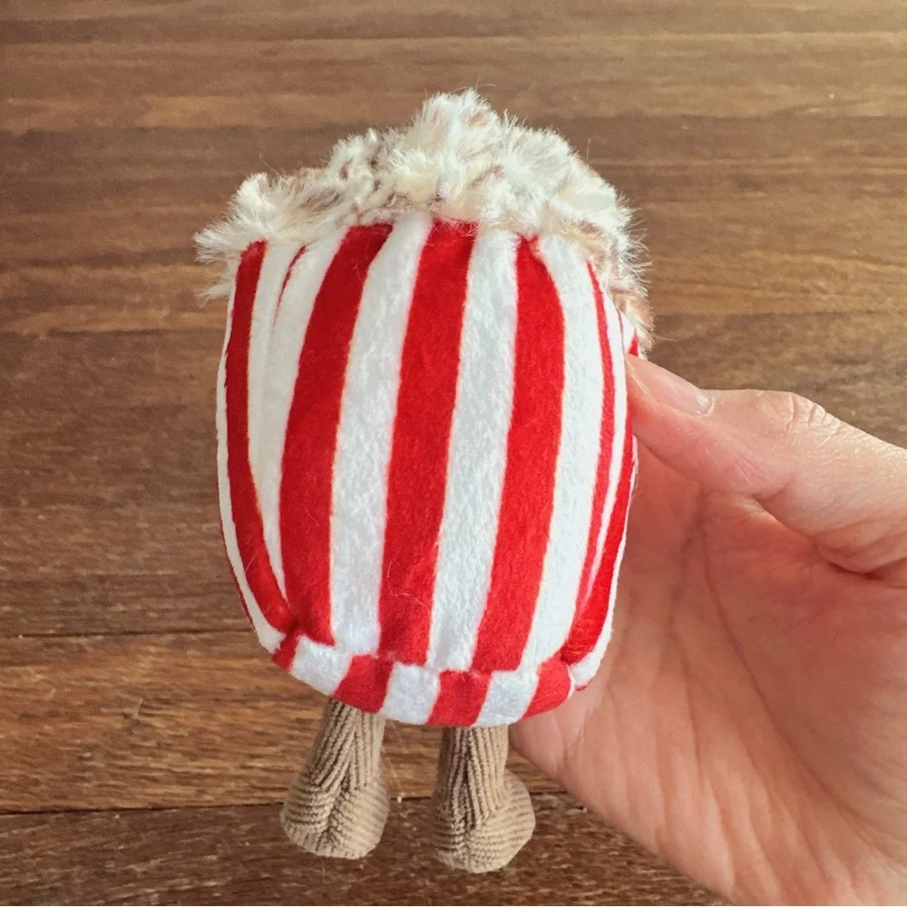 Cute Popcorn Plush Toy Aesthetic Kawaii Soft Stuffed Doll Funny Gift